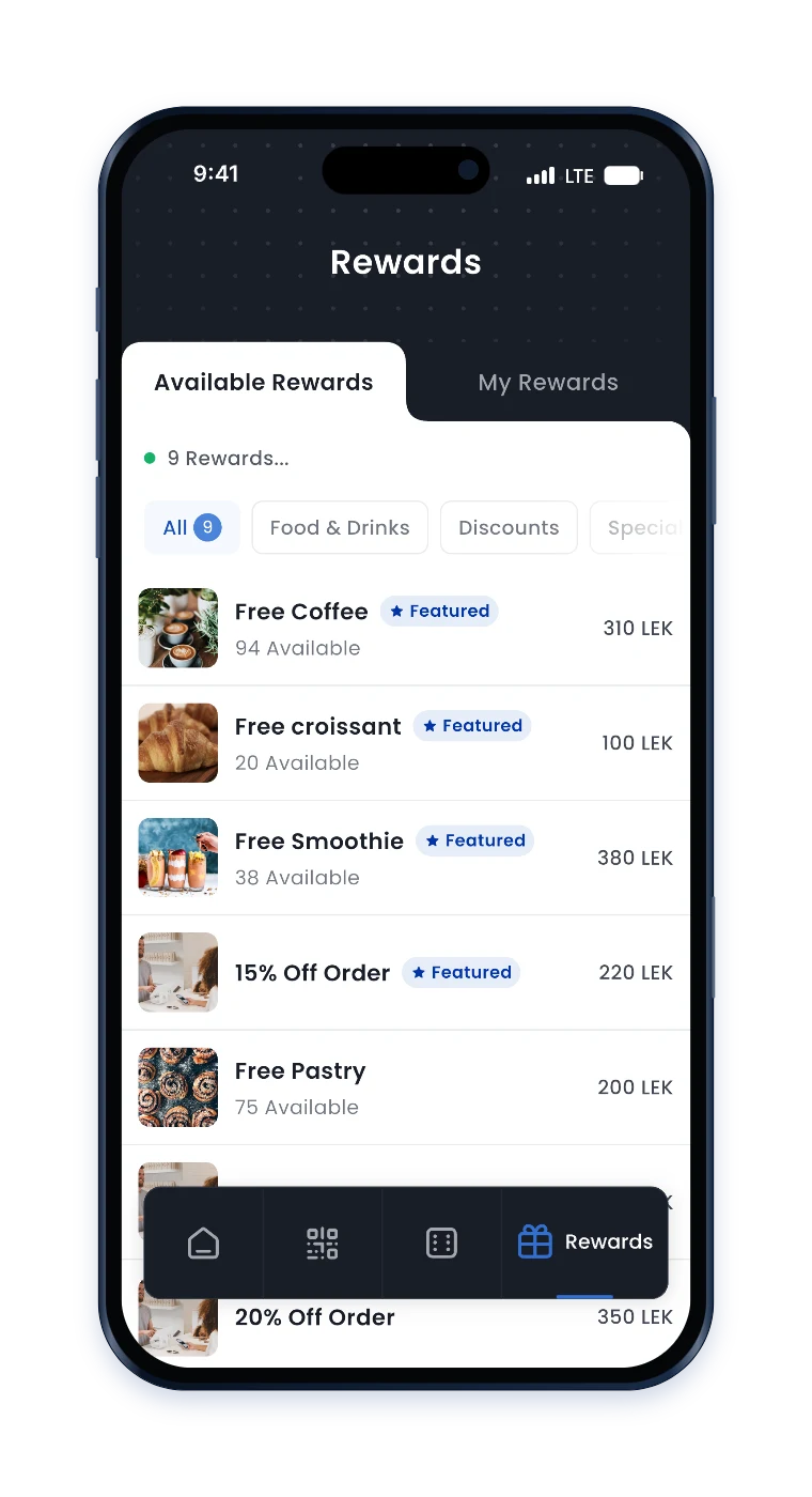 Shpërblimet · Hexa iOS · English
